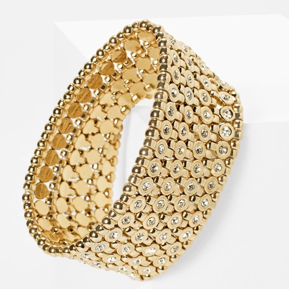 White House Black Market Jewelry - NWT WHBM Golden Wide Stretch Bracelet